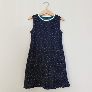 Navy Blue Kids Dress, Toddler Dress Size XS(4-5) A-line Dress